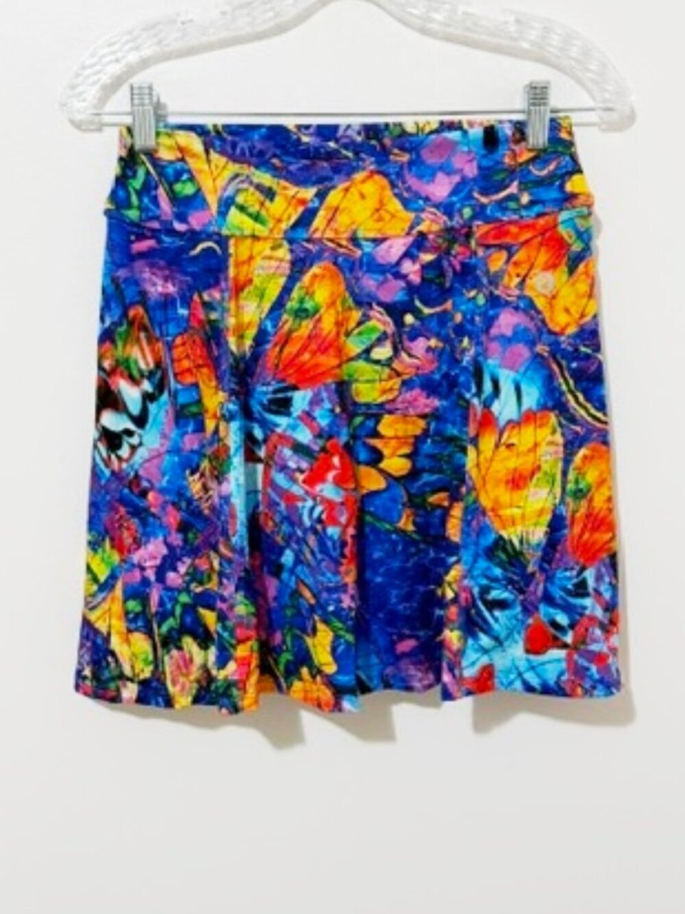 Dona Ultimate Skirt Skort in Fly Butterfly Pattern 17" Size M